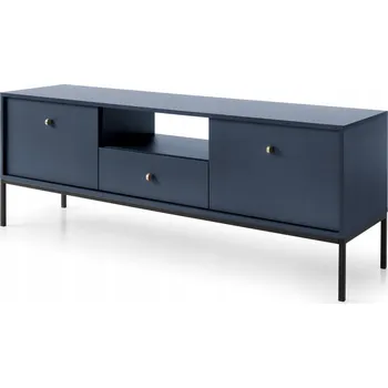 Televizní stolek Komodee TV stolek Moncton RTV154, tmavě modrá, skandinávský styl