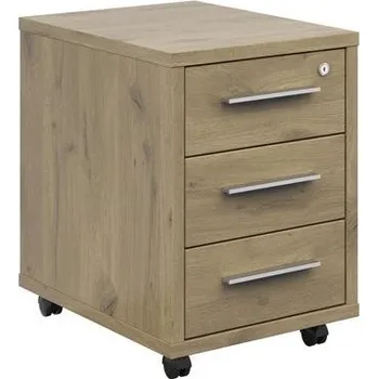 Zásuvkový kontejner Kontejner Connect - Black Red White - BRW Světlý dub 44x65 cm