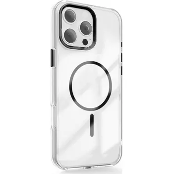 Pouzdro na mobilní telefon Zadní kryt Clear Thin Mag pro Apple iPhone 16, černá