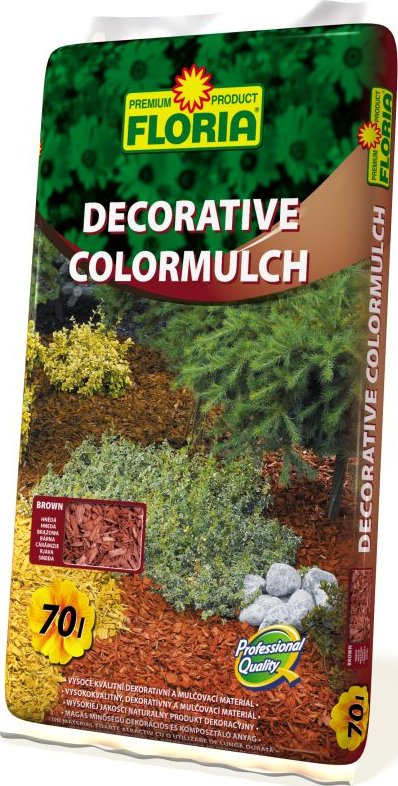 AGRO CS a.s. FLORIA Decorative colormulch hnědá 70L - barevná štěpka