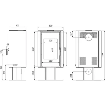 Krbová kamna DEFRO HOME Defro Home Solum TOP hnědá