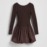 Reserved - Šaty typu bombička - tmavě hnědá - 674HS-89X - 674HS-89X-M