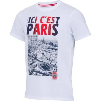 Pánské tričko PSG PSG fan tričko pánské M BÍLÁ