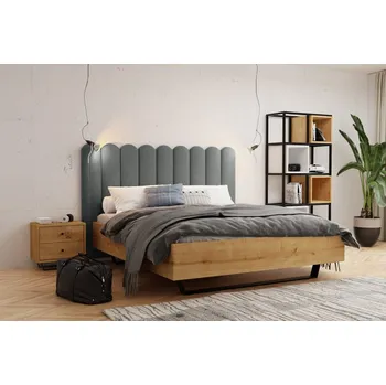 Předsíňová stěna Čalouněný nástěnný panel plot 20 x 70 x 3 cm šedá