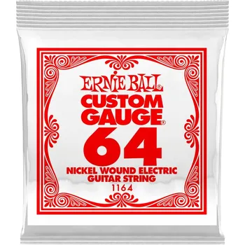 Struna pro hudební nástroj Ernie Ball 1164 Nickel Wound Single .064 + prodloužená záruka 3 roky