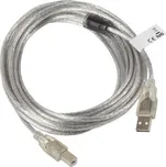 LANBERG Kabel USB 2.0 USB A vidlice,USB B vidlice zlacený 5m Žíla: Cu