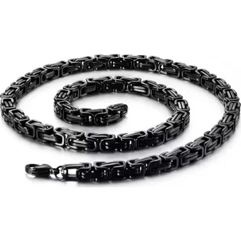 Řetízek Řetízek z chirurgické oceli Be Hard Černý 8 mm/ 55 cm, Délka 50 cm Impress Jewelry 190717134116-AB