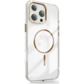 Pouzdro na mobilní telefon Zadní kryt Clear Thin Mag pro Apple iPhone 17 Pro, zlatá