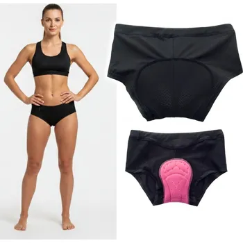 Cyklistické kalhoty inSPORTline Dámské boxerky s gelovou vložkou Stradina černá - XL