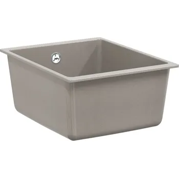 Nerezový dřez vidaXL Dřez Šedá 370 x 460 mm 80% Křemenné a 20% Pryskyřice [42028417]