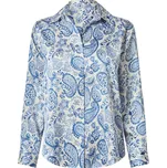 esmara® Dámská saténová blůza (bílá/modrá, S(36/38))