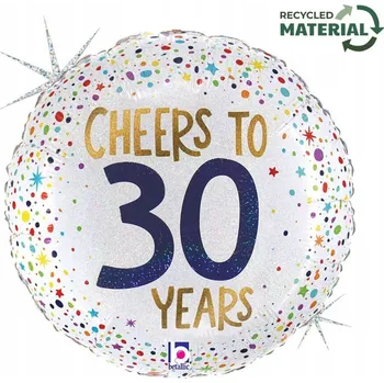 Balónek Balónek na 30. narozeniny Foliový Kulatý 35 cm na Helium Vzduch Grabo Balloons