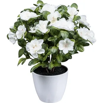 umělá květina Umělá azalka, 32 cm, bílá 490855