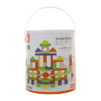 ostatní stavebnice Dřevěná stavebnice 100 kostek