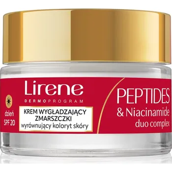 Pleťový krém Lirene Peptides & Niacinamide Duo Complex zpevňující denní krém proti vráskám pro zralou pleť SPF 20 50 ml