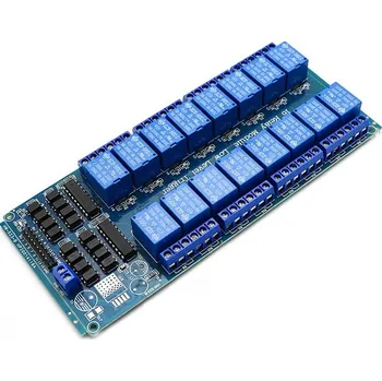 Relé LaskaKit_cz 16-kanálů 5V relé modul 250VAC 10A