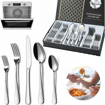 Příbor Sada příborů Bedee stříbrná, 30 ks