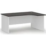 Rohový kancelářský psací stůl PRIMO WHITE, 160x120 cm, pravý, bílá/wenge 177089573