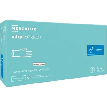 Pracovní rukavice Mercator Nitrylex GREEN M - 100 ks