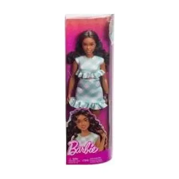 Panenka Barbie Fashionistas Lalka Sukienka zielona kratka HYT96