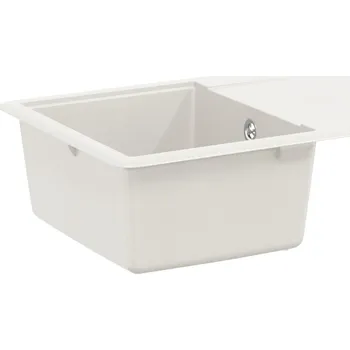 Nerezový dřez vidaXL Dřez Bílá 670 x 460 mm 80% Křemenné a 20% Pryskyřice [42028411]