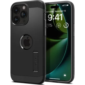 Pouzdro na mobilní telefon Kryt na mobil Spigen Tough Armor MagSafe Black iPhone 15 Pro Max