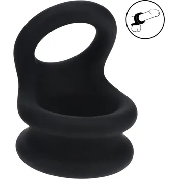 Levelz Wide Double O Cock Ring S, elastický erekční kroužek na penis a varlata