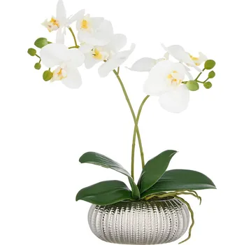 umělá květina Umělá orchidej Phalaenopsis, 38 cm, bílá 497817