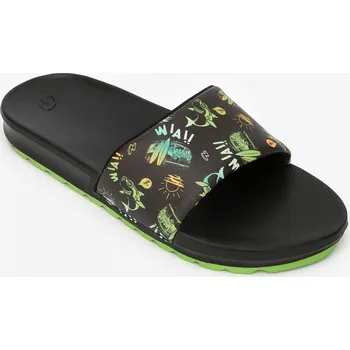 Dětská móda DECATHLON Dětské pantofle Slap 550 Vanlife 31/32 ZELENÁ|ČERNÁ