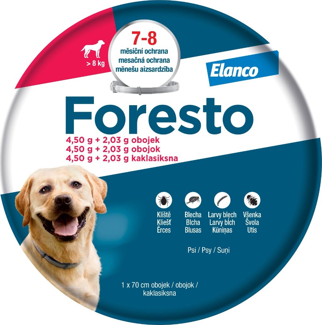 Foresto 4,50 g + 2,03 g obojek pro psy nad 8 kg 70 cm 1 ks