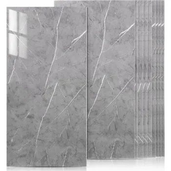 Tapeta 10X SAMOLEPICÍ OBKLADOVÉ PANELY NA ZEĎ TAPETA IMITACE MRAMORU BÍLÝ PVC 30X60CM