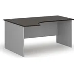 Rohový kancelářský psací stůl PRIMO GRAY, 160x120 cm, levý, šedá/wenge 177089523