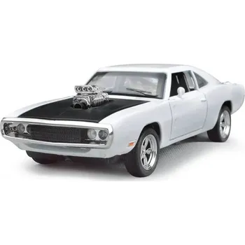 autíčko Model auta Dodge Charger 1:32 16,7 × 6 × 4,5 cm Kovový sběratelský model ze slitiny Retro americký muscle car dekorace pro sběratele bílá