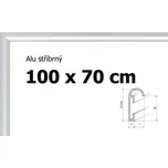 BFHM Hliníkový rám na puzzle 100x70cm - stříbrný 122981