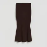 Reserved - Úpletová midi sukně - hnědá - 459JQ-88X - 459JQ-88X-M