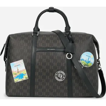 Kabelka TAŠKA KARL LAGERFELD IKON MONOGRAM CC WEEKENDER BROWN-KL MONO