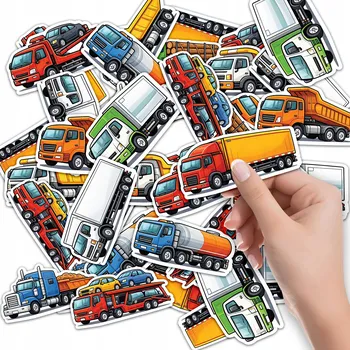 samolepka SAMOLEPKY ŠTÍTKY NA SEŠIT 10 ks - NÁKLADNÍ AUTO TIR DOPRAVA SPEDICE