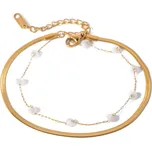 ELENYS Soft Duo – pozlacený náramek 18K žluté zlato Délka náramku: 19+6 cm / max. 25 cm pozlacený náramek 18K žluté zlato