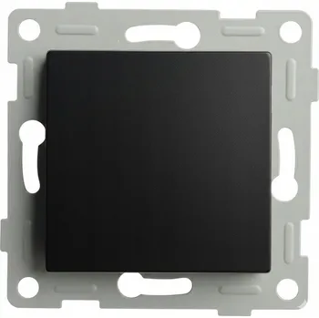 vypínač JEDNOPÓLOVÝ SCHODIŠŤOVÝ VYPÍNAČ ČERNÝ ZAPUŠTĚNÝ