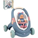 SMOBY Little baby chodítko / kočárek / sedátko pro miminko set s panenkou 3v1