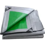 Plachta 8x10m PROFI+ stříbrno-zelená (200g) - vyztužené rohy DELTA