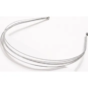 Souprava šperků B-TOP Dámská víceřadá kovová čelenka ve stříbrném tónu