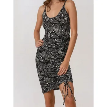 Dámské šaty Sinsay - Midi šaty s&nbsp;potiskem - vícebarevná - 6332U-MLC - 6332U-MLC-S