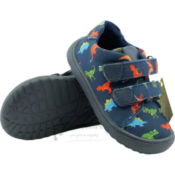 Chlapecké polobotky Dětské plátěné barefoot boty Protetika KORO dino - vel. 32