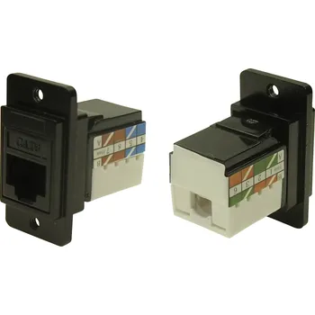 Cliff DUALSLIM BLKMTL CAT6 IDC M3 CP30727MB3 adaptér, vestavný černá 1 ks