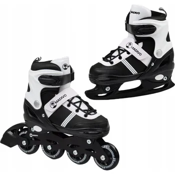 MADIVO 2v1 Kolečka / Brusle - Brusle 2v1 Nastavitelné Černé vel. 34-37