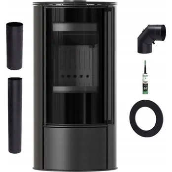 Krbová kamna KAMNA OCELOVÁ KAMNA KOZA ERIK ČERNÁ SADA