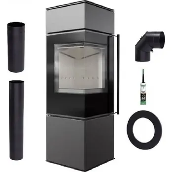 Krbová kamna VOLNĚ KAMNA OCELOVÁ ROHOVÁ KAMNÁŘE REN S LEVÁ SADA