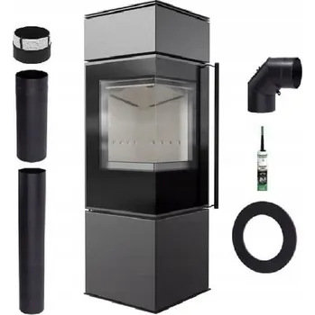 Krbová kamna VOLNĚ KAMNA OCELOVÁ ROHOVÁ KAMNÁŘE REN S LEVÁ SADA