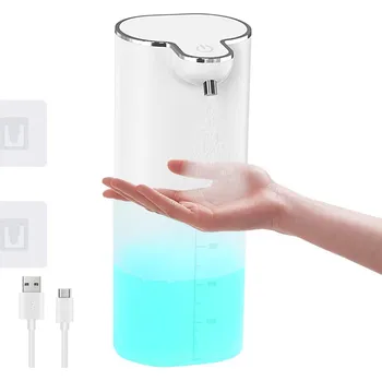 Dávkovač mýdla Bezkontaktní automatický dávkovač mýdla tvořící pěnu, s akumulátor a nabíjením přes USB-C